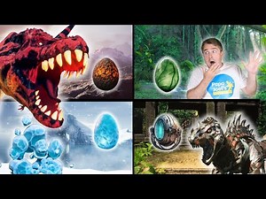 Four Element Baby Dinosaur Egg Scavenger Hunt | Educational Dinosaur Videos for Kids