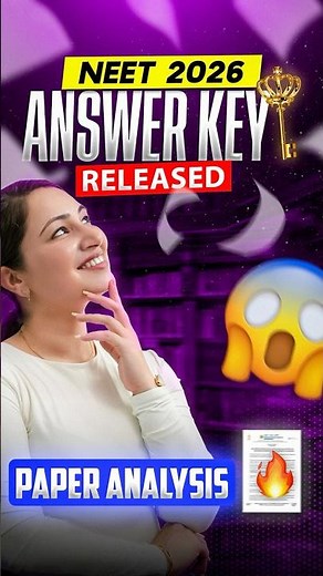 NEET 2026 Answer Key & Detailed NEET 2026 Paper Solution#neet2026exam #neet2026 #neetcutoff2026