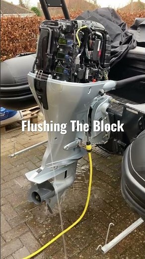 Honda BF100A 4 Stroke Outboard Engine Block Flush #honda #outboard #4stroke