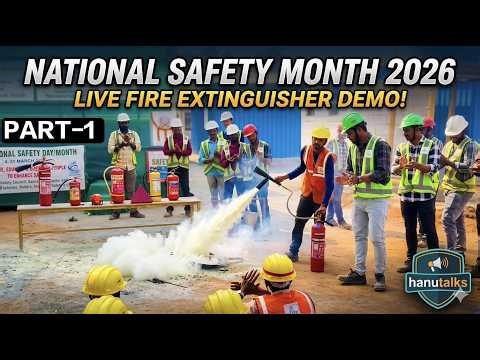 PART-1 How to Use a Fire Extinguisher Construction Site Safety Demo | National Safety Day 2026