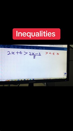Let’s learn math. #math #funlearning #education #learn #inequalities #mathseducator