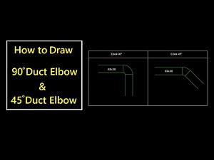 How to Draw 90° and 45° Duct Elbow in AutoCAD