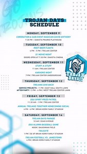 3.3K views · 18 reactions | Trojan Days Schedule of Events ➡️ https://ow.ly/WuR150Tgne2 | Dakota State University | Facebook