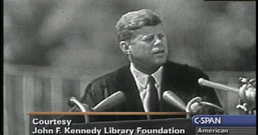 K 'Commencement: President Kennedy, American University, 1963"
