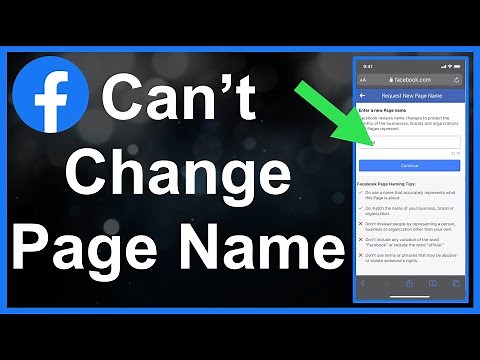 Facebook Your Page Name Can't Be Changed (FIX!)