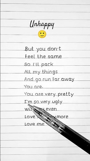You Are Very Pretty, I'm So Very Ugly💙 (Unhappy) - Lyrics) Sorrow #trending