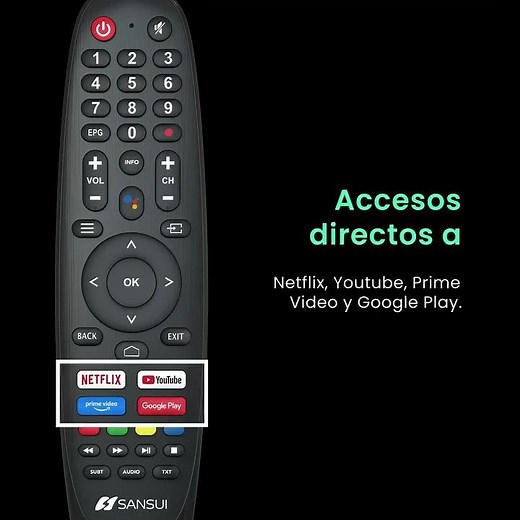¡Conoce el control remoto de tu Sansui Android TV!