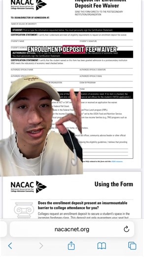 Requiring an Enrollment Deposit Fee Waiver for College! #students