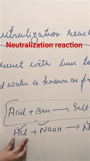 Neutralization Reaction – One Line Trick | Class 10 Chemistry#youtubeshorts #Hafsaclasses