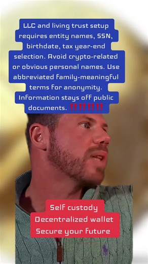 LLC and living trust setup requires entity names, SSN, birthdate, tax year-end selection. Avoid crypto-related or obvious personal names. #XRP #cryptonews #xrpbullrun2026 #xrpupdatetoday #trump