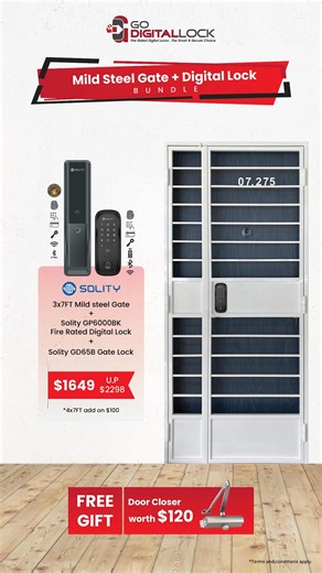  Mild Steel Gate + Digital Lock Bundle — Get a FREE Door Closer...