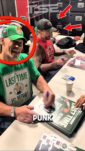 John Cena & CM Punk Signing Autographs Together Backstage Before Raw In Boston 😢❤️ #wwe | The Sports Entertainer