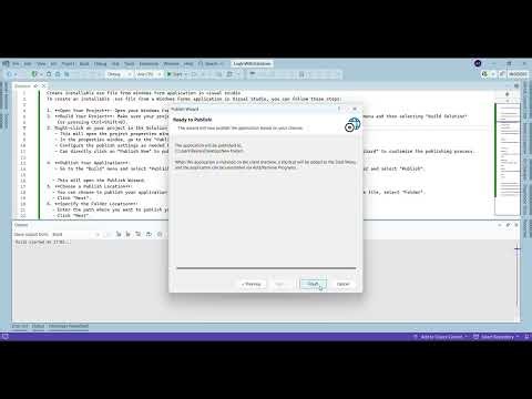 Create installable exe file from windows form application in visual studio
