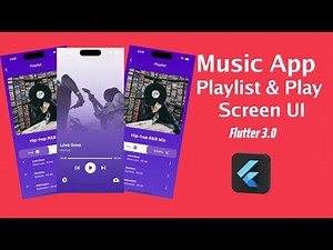 🔴 Flutter Music App UI - Playlist & Song Screen UI | Devhubspot