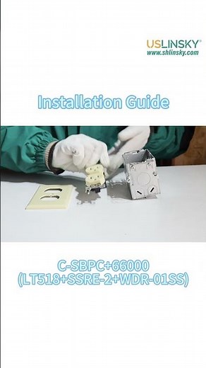 How to install a galvanized steel junction box with six-hole socket and plastic panel