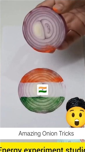 Onion Ko Diya Indian Flag Colour 🇮🇳🧅 #shorts #experiment