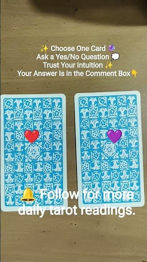 🔮 YES OR NO TAROT READING ✨ . 💭Now, choose one card using your intuition. ❤️💜 #tarotreader