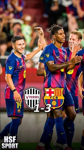 Barcelona won 1-3 against Vissel Kobe with goals from Eric Garcia, Roony Bardghji, and Dro Fernán...