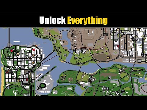 How to Unlock Everything in GTA San Andreas - (GTA SA Full Map Unlocked)