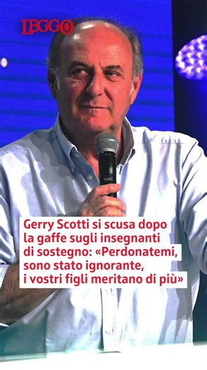 Gerry Scotti si scusa dopo la gaffe sugli insegnanti di sostegno: «Sono stato ignorante»