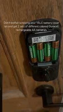 Yale Lock Battery Hack - Don’t bother screwing the cover on the back #yalelock #homesecurity #yale