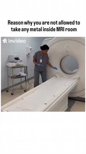 How Do Things Work on Instagram: "Metal and iron objects are strictly prohibited in an MRI room because the scanner generates an extremely powerful magnetic field—thousands of times stronger than a regular magnet. Ferromagnetic materials (like iron, steel, and some alloys) can be pulled toward the magnet at high speed, turning them into dangerous projectiles that can injure patients or damage equipment. Even small items such as coins, keys, hairpins, or tools can fly across the room if brought n