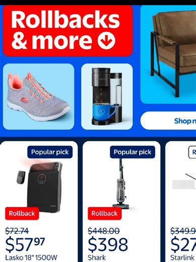 Walmart Rollbacks You Don’t Want to Miss 🔥 Big Walmart rollbacks are live right now 👀 Coffee makers, sneakers, TV deals, home essentials & more. Prices won’t stay this low for long — check your local store or Walmart.com. #walmartdeals #walmartfinds #walmartrollback #dealsoftheday #savemoney