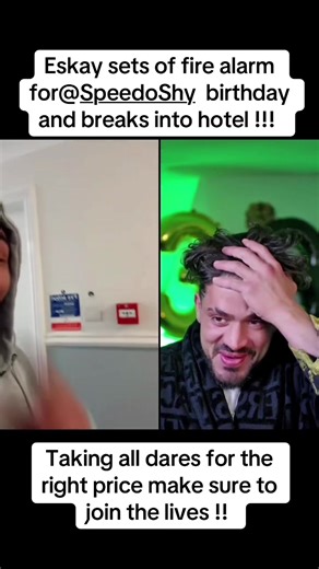 Staged Hotel Fire Alarm Prank for a Birthday Surprise