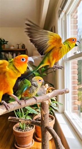 La conure soleil une explosion de couleurs… et une joie contagieuse