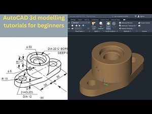 Autocad 2024 3d tutorial for beginners mechanical | AutoCAD 2024 3D Mechanical Modeling