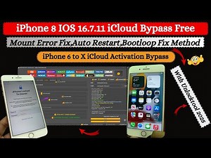 iPhone 8 IOS 16.7.11 iCloud Bypass With Unlocktool Free | Auto Restart ,Bootloop Fix | 2025