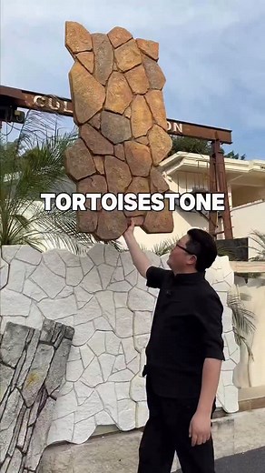 Mark Sun on Instagram: "I can pick up this big rock with one hand. Use it for 10 minutes to install a backdrop. #wallart #decor #design #tortoisestone #newmaterial"