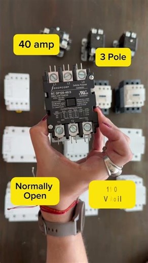 40A 3 Pole HVAC Contactor | 120V Coil | UL Certified | Shopcorp