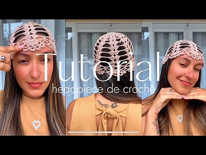 headpiece de crochê é tendência! Touca de crochê em ponto vazado.