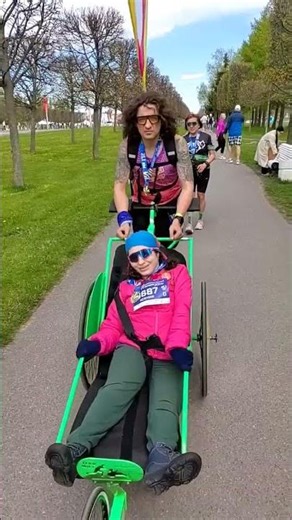 Stroller running #athlete #marathon #disabled