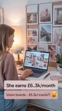 She Makes £6.3K/Month Designing Digital Vision Boards