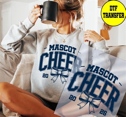 Custom Cheer Bows DTF Transfer, Ready to Press CHEER Custom Sport Transfer - Etsy