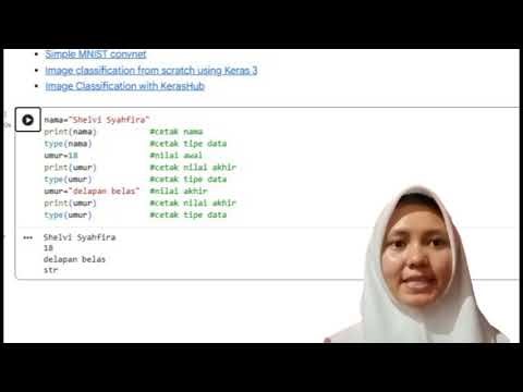 PEMOGRAMAN PYTHON (Variabel String & Integer)MENGGUNAKAN GOOGLE COLAB.