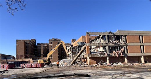 Demolition of long-vacant Urban Government Center in Louisville now underway