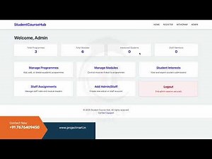 Student Course Hub | PHP MySQL Web Application | Course Registration System | Admin Dashboard