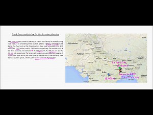 Facility location planning - Example 4 - Break even analysis