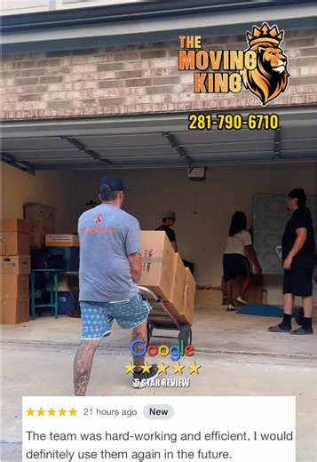 #TheMovingKing 👑🚚💨 Houston’s trusted, licensed, and 5⭐ rated movers. 📞 281-790-6710 📧 info@themovingkingtx.com 🌐 themovingkingtx.com 📍 Houston, TX Our Services 🦁📦: ✔️ Local & in-state moving ✔️ Packing & unpacking ✔️ Junk removal ✔️ Expo & event moving ✔️ Labor-only services ✔️ Single-item moves ✔️ Corporate relocation ✔️ Storage solutions ✔️ Staging moves ✔️ Gun safe moving ✔️ Piano moving ✅ Fast, reliable, & quality service Licensed & Insured DOT No. 4054707 | TxDMV No. 009990077C ⸻ #
