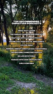 I asked for recommendations on Christian centered podcasts recently and y’all CAME THROUGH. I received over 200 responses and it boiled down to around 80 different podcasts that I personally vetted to make sure they were Christian focused. This list is the top 10 most recommended! Will post a follow up static post with everything that was recommended. #godisgood #christianpodcast | The Basic Ranch Mom