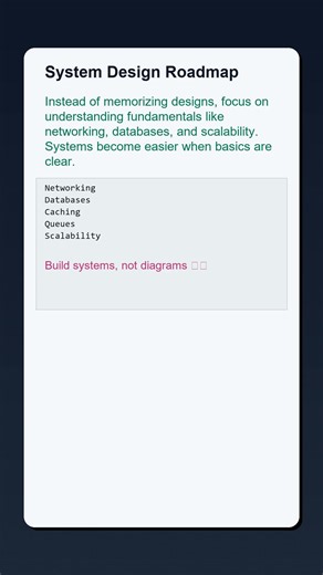 System design roadmap #coding #programming #computerscience #developer #programmingtools