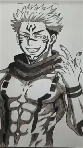 Sukuna 🔥#drawing #anime #ytshorts