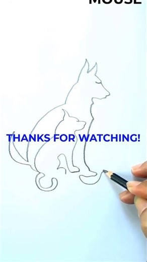 one line art - drawing cat, dog #lineart #shorts