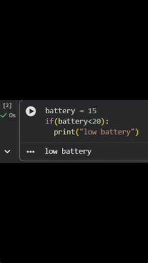 How Your Phone Knows When Battery is Low? 🔋 | Python If Condition Explained #shorts