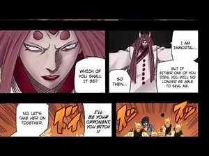 Kaguya VS Naruto, Sasuke, Kakashi and Sakura Full Fight - Colorful manga