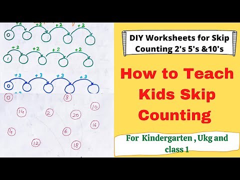 SKIP COUNTING for UKG, CLASS 1| How To teach Skip Counting by 2s, 5s, 10s | Maths Worksheets For UKG