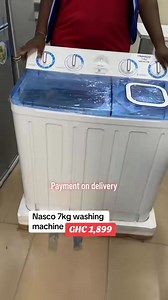Nasco 7kg washing machine available for GHC 1,899Tel. 0246 966 066We’re located at Lapaz main road, beside chicken man pizza.. #laundry #washing #washingmachine #homedecor #fyp #blowthisupforme #tiktokghana🇬🇭 #quality #nasco | Appzone Superstore